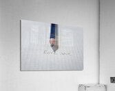 Words LOVE ME on paper and pencil Acrylic Print
