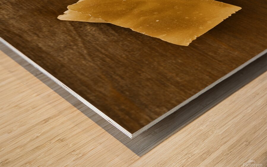 Bars of yellow soap Wood print