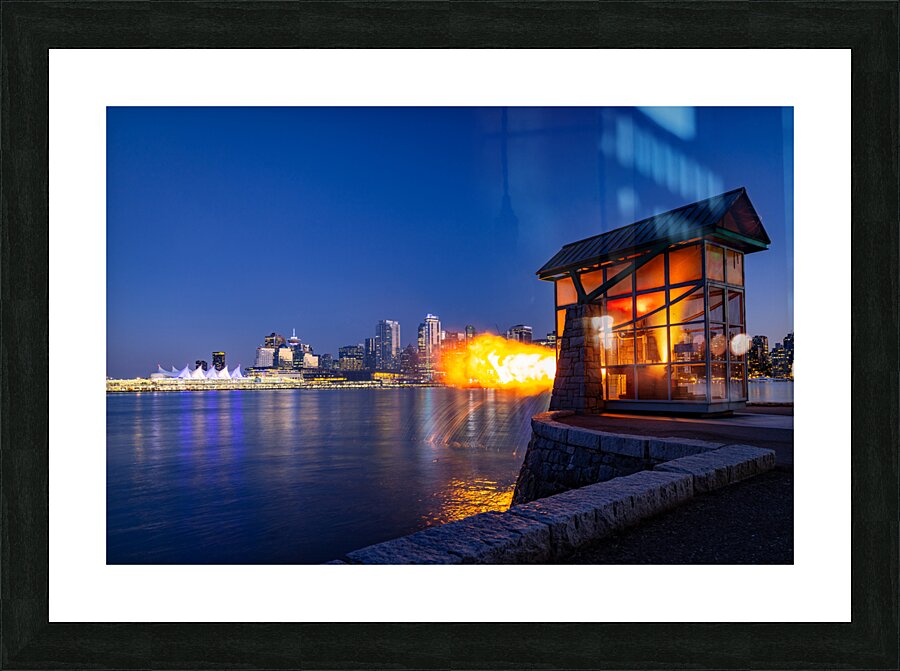 Vancouver BC -The Iconic 9 OClock Gun Picture Frame print