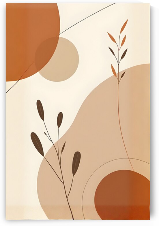 Whispers of Nature | Minimal Botanical Abstract Wall Art by ahmednassaar