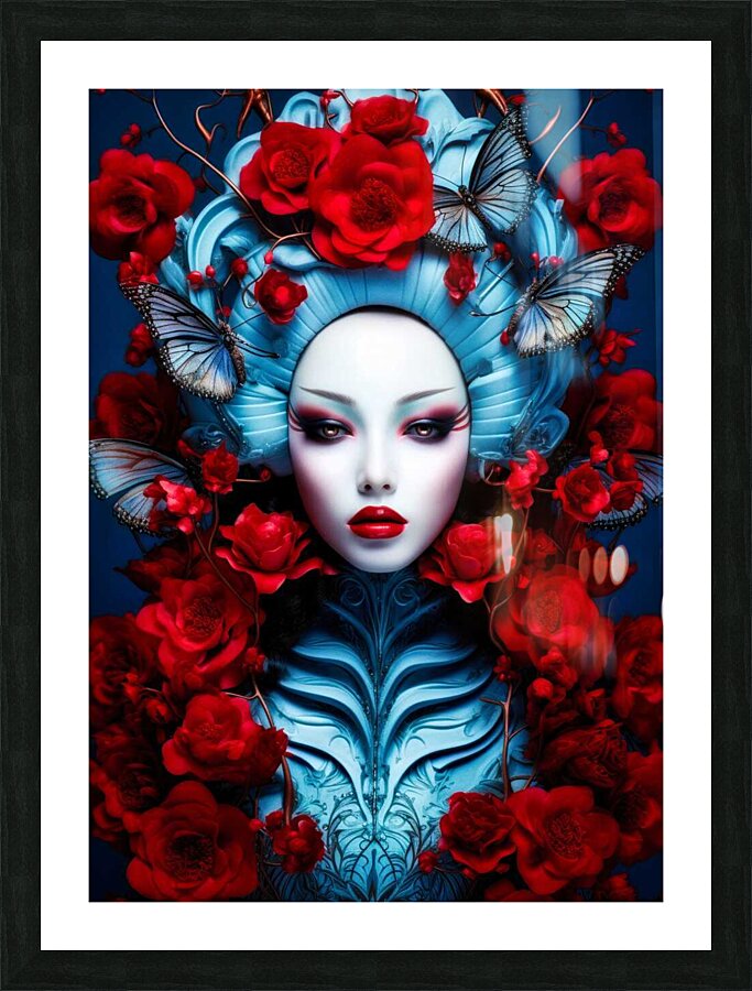 Porcelain Bloom Picture Frame print
