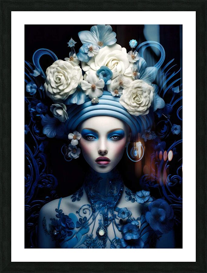 Blue Moon Rising Picture Frame print
