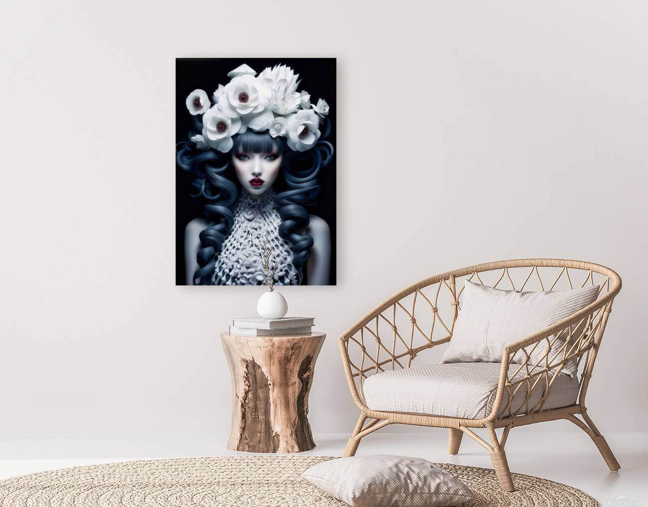 Midnight Blooming Elegance Reproduction
