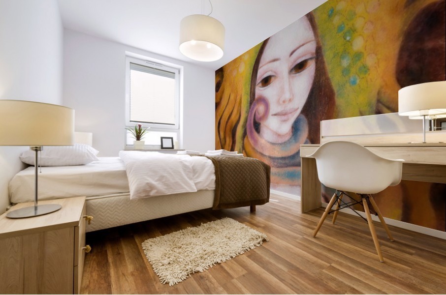 Beauty and Snake Mural print
