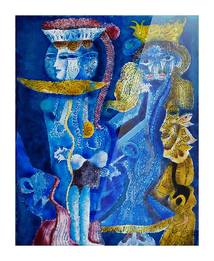 Blue Tango Picture Frame print
