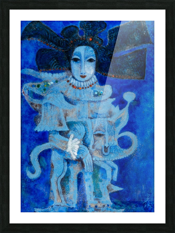 Cerulean Geisha Picture Frame print
