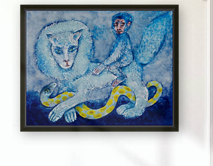 Lion Monkey and Snake by Zdenek Krejci