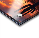 Cactus Sunset Trail – Desert Glow at Golden Hour Acrylic print