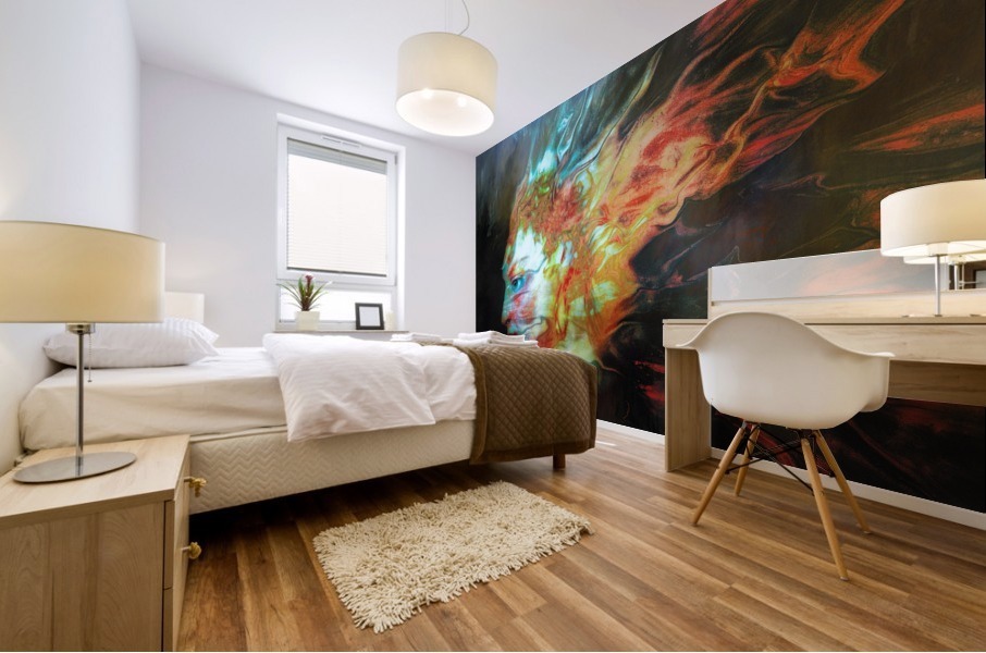 Fire in the sky Mural print