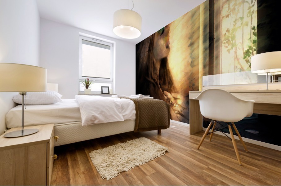 The light in the window  Mural print