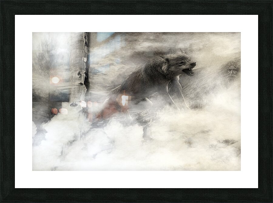 The wolf Picture Frame print