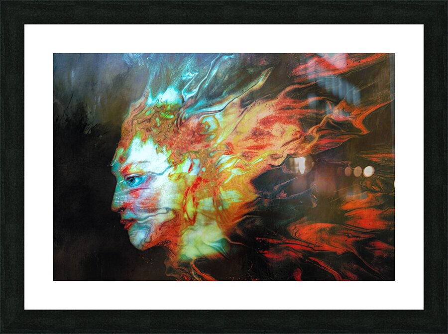 Fire in the sky Picture Frame print