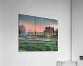 Barn Under a Crescent Moon Acrylic Print