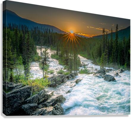 Sunset on the Cascades Canvas Print