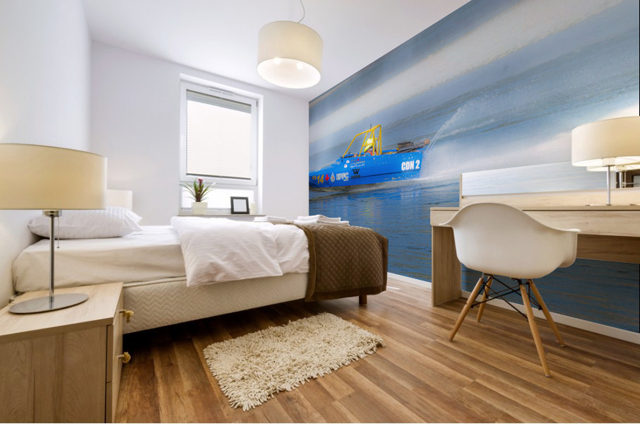 Misty Blue Mural print