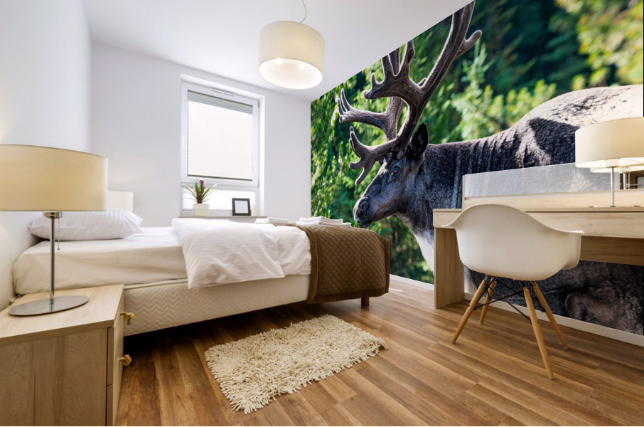 Mountain Caribou Rack Mural print