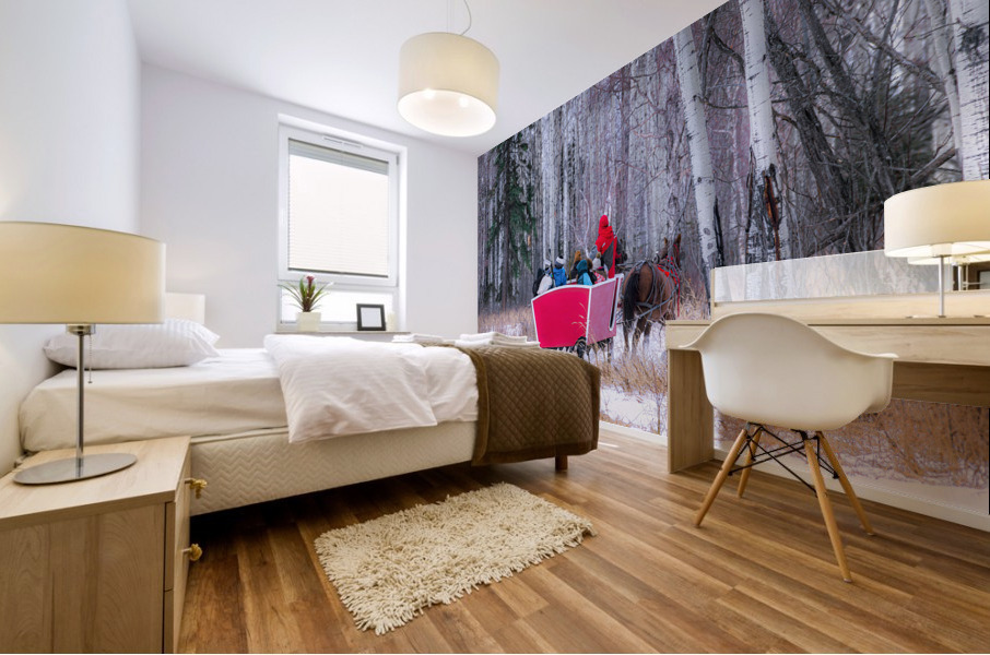 Chasing the Sleigh Mural print