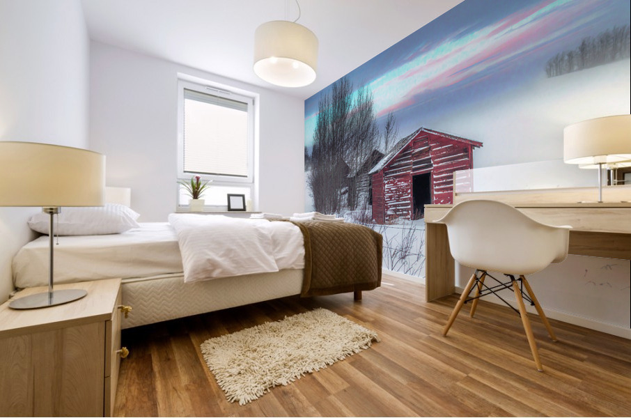 Red Granary Mural print
