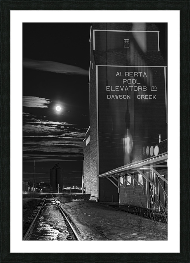 Grain Elevator BW Picture Frame print