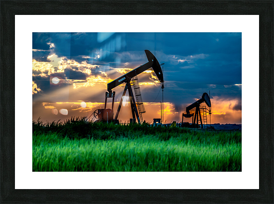 Pump Jacks Picture Frame print