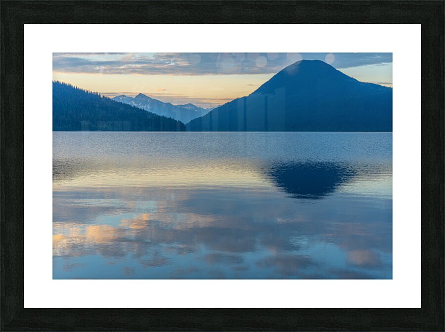 Reflections on Bowron Lakes Picture Frame print