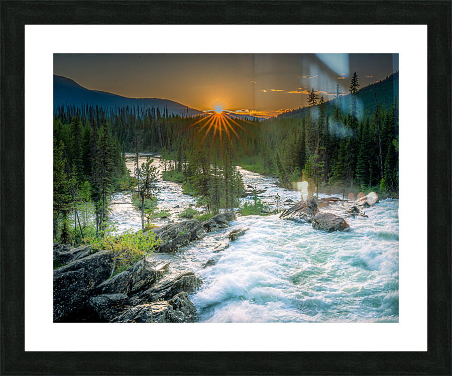 Sunset on the Cascades Picture Frame print