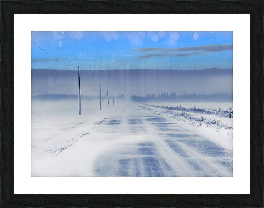 Wind and Snow Picture Frame print