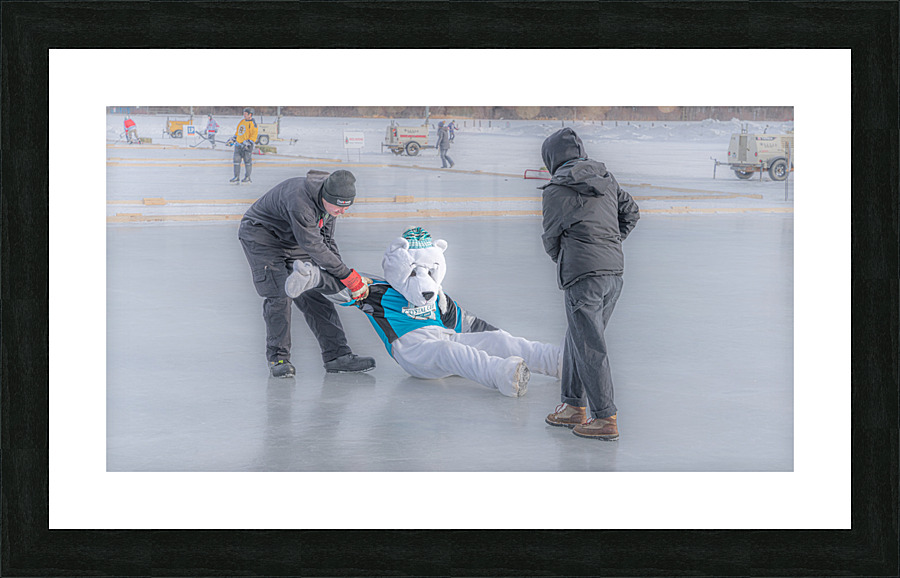Mascot Down Picture Frame print