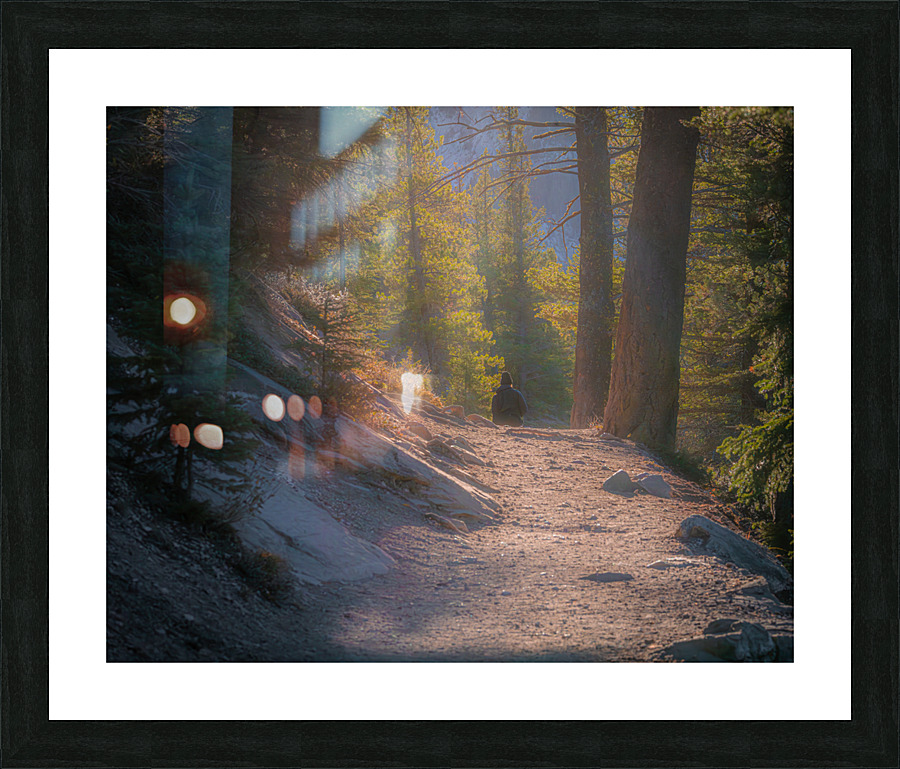 The Hiker Picture Frame print