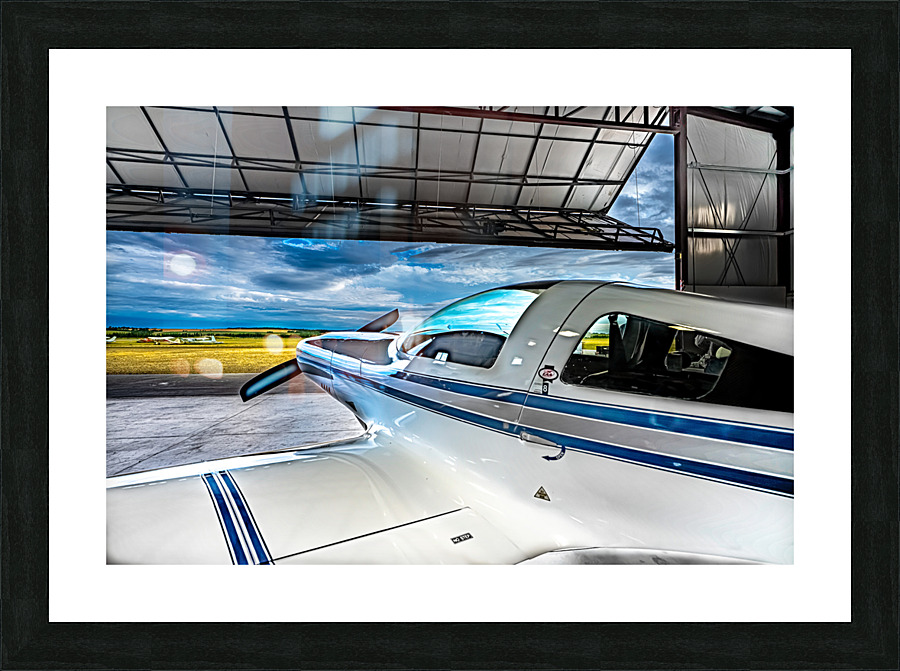 Inside the Hangar Picture Frame print