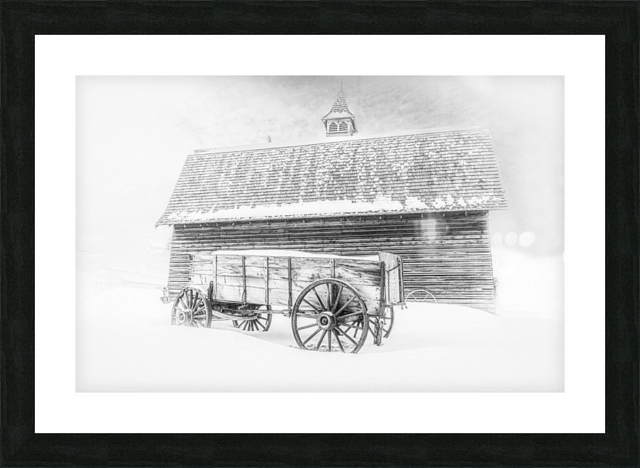 Wagon in a Blizzard Picture Frame print
