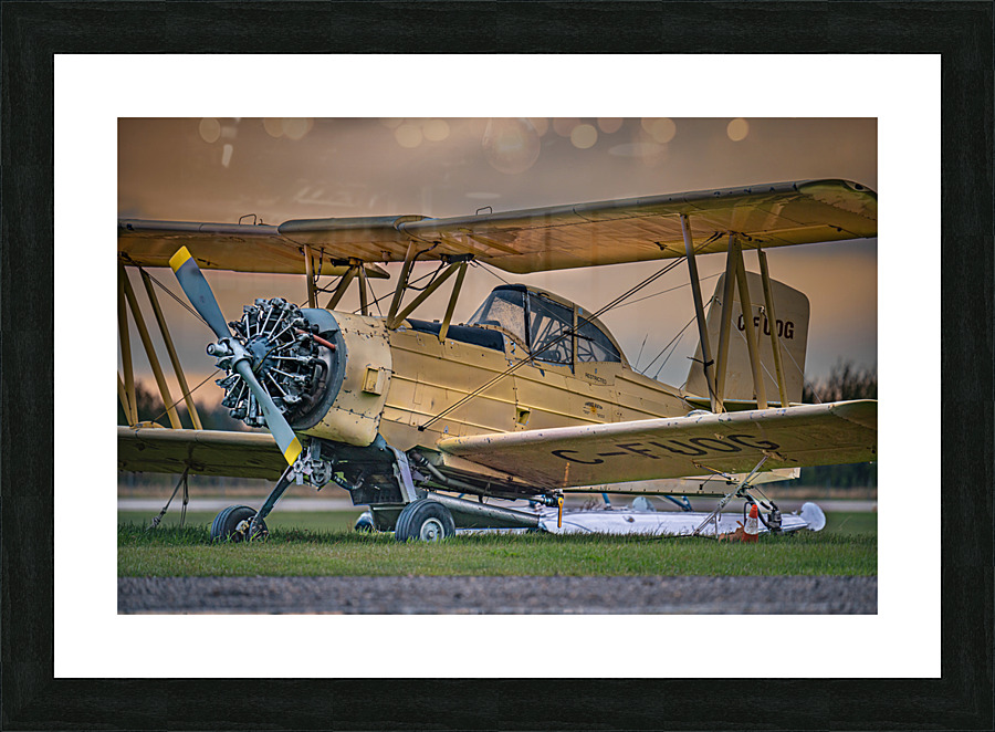 Yellow Crop Duster Picture Frame print