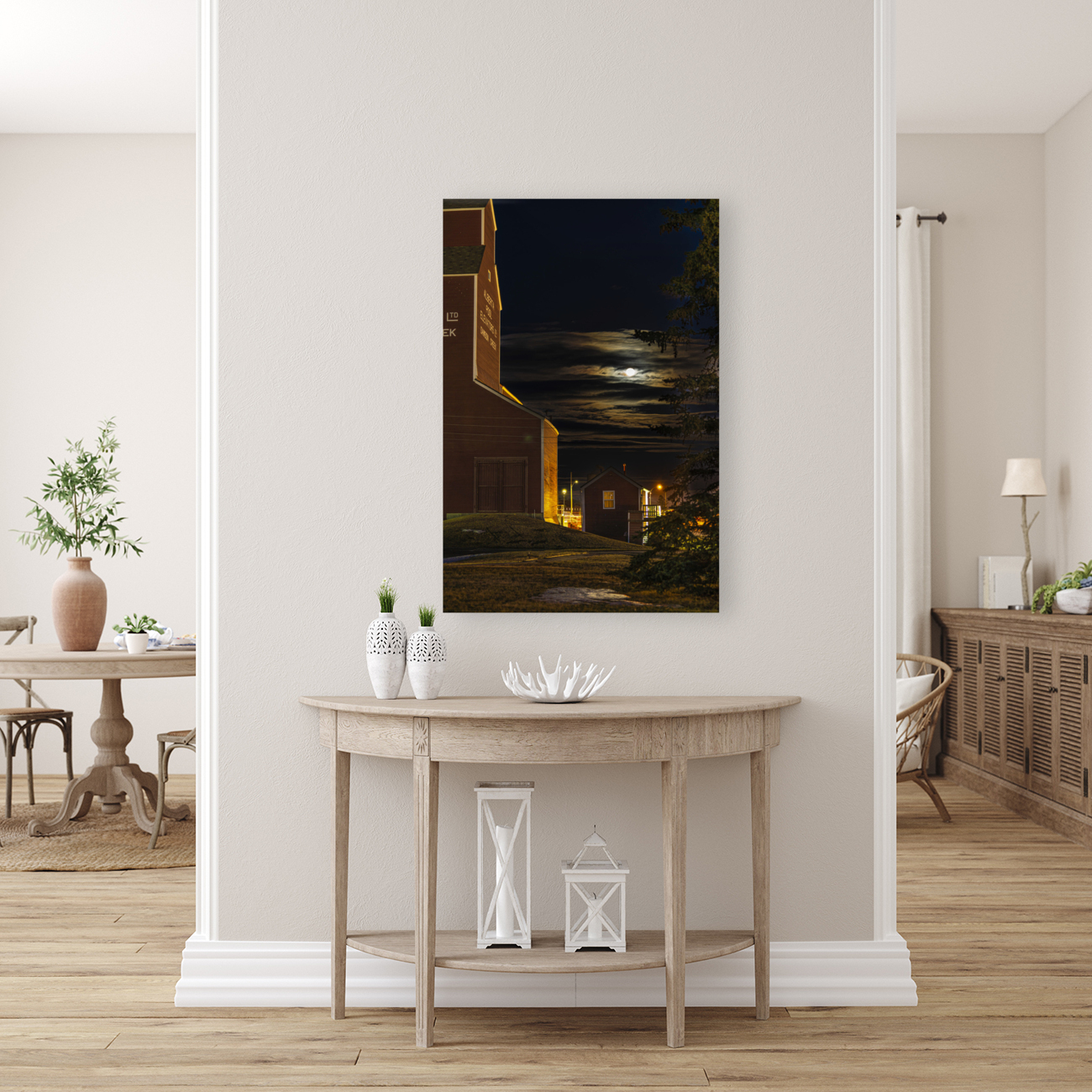 Grain Elevator Full Moon Reproduction