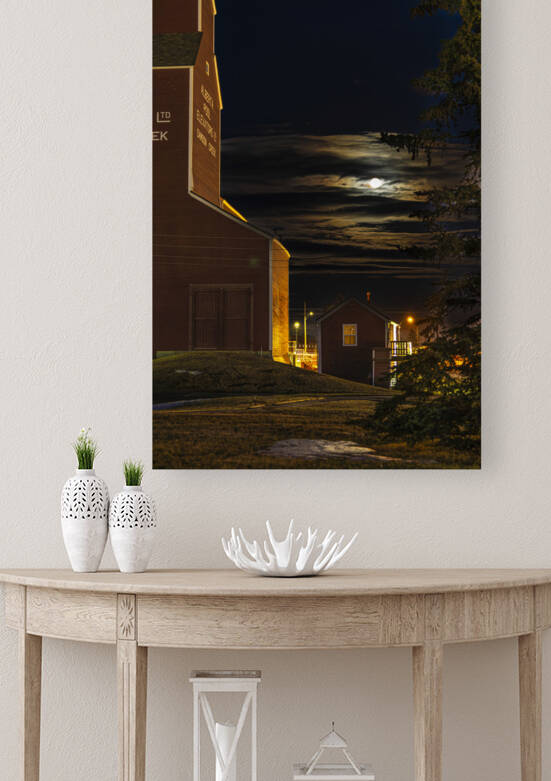 Grain Elevator Full Moon Reproduction
