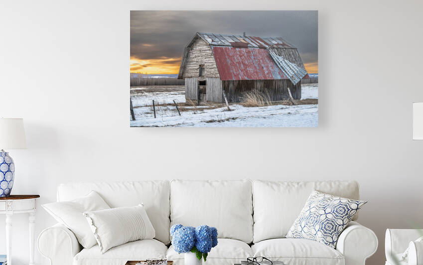 Wind Damaged Barn Reproduction