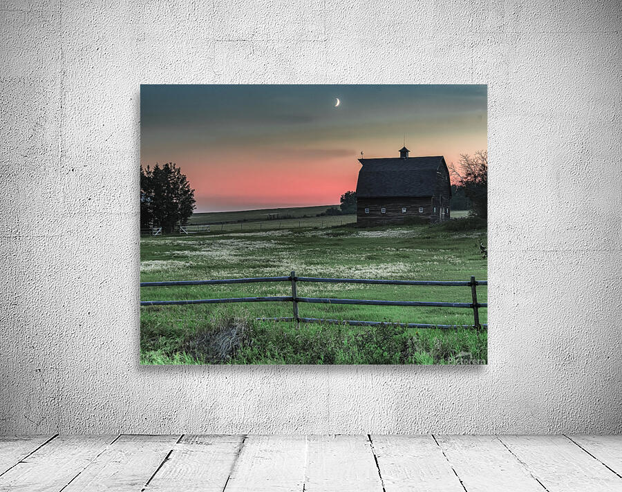 Barn Under a Crescent Moon Wall Preview