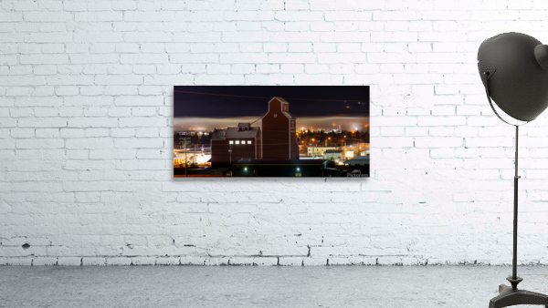 Grain Elevator at Night Wall Preview