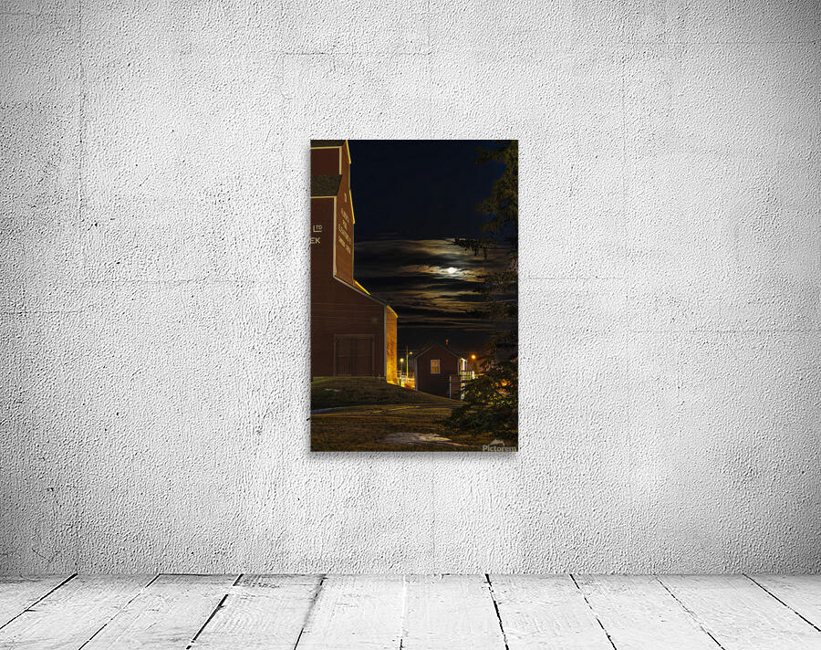 Grain Elevator Full Moon Wall Preview
