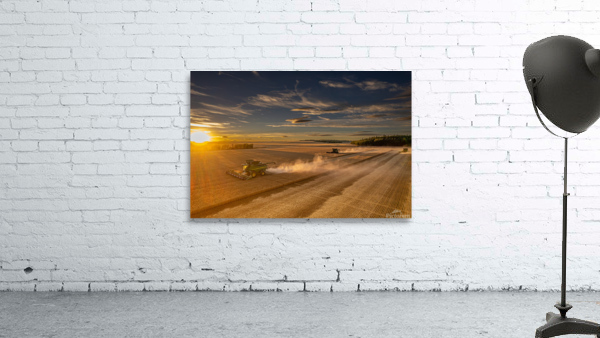 Harvesting at Sunset Wall Preview