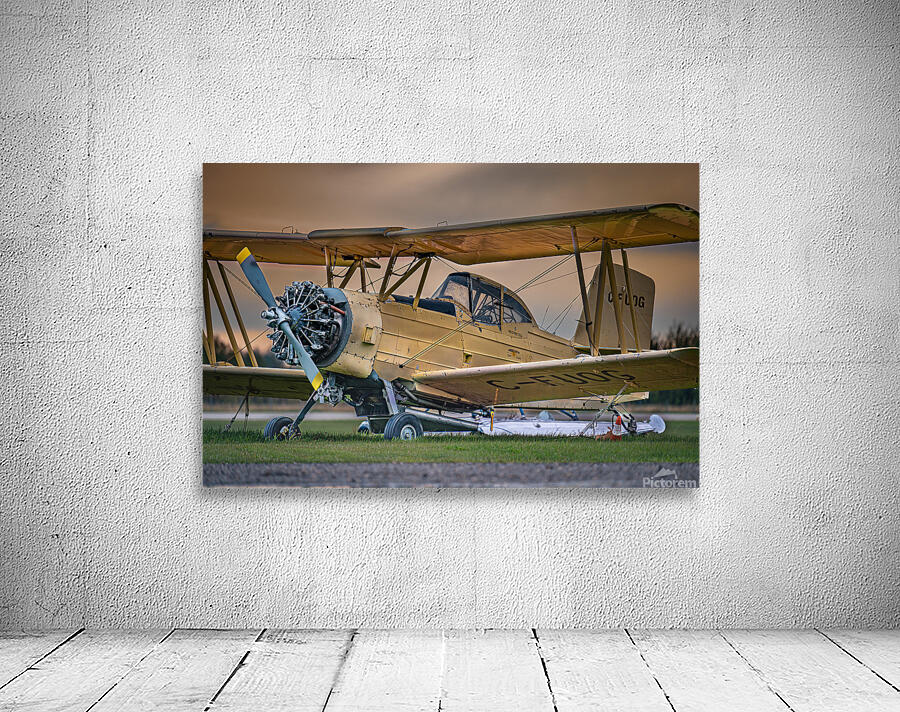 Yellow Crop Duster Wall Preview