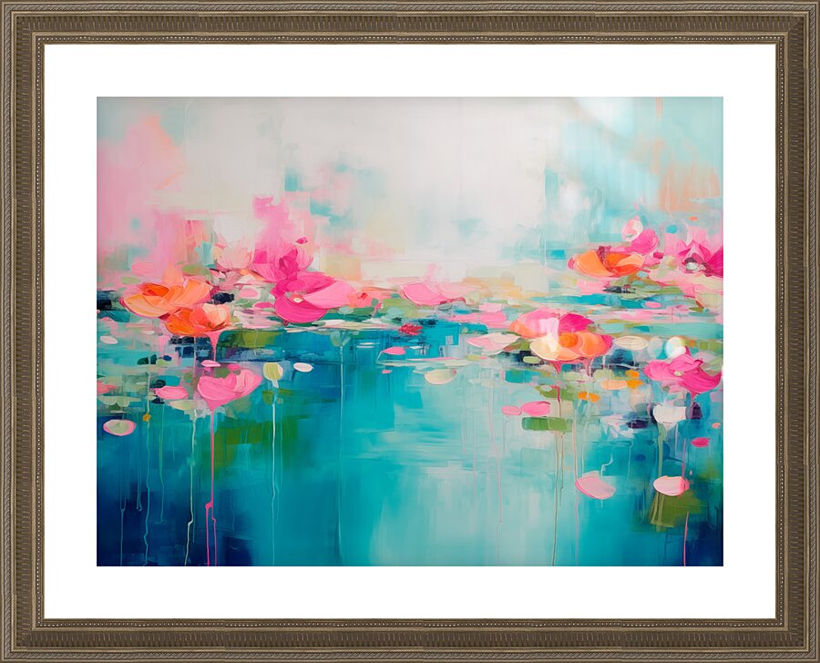 AURORA 001  40x30 AURORA acrylic paintind texture Picture Frame print