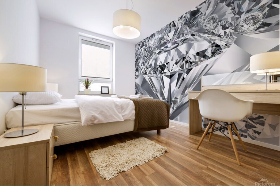 A stunning 3D composition featuring a multitude o Mural print