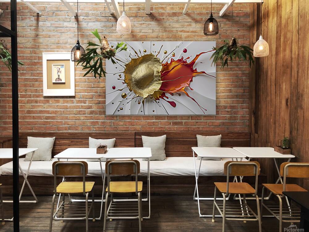 A captivating abstract artwork displaying an expl Reproduction