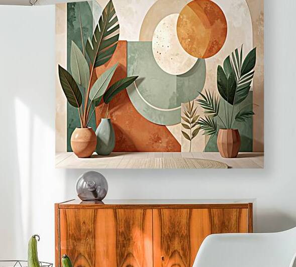Abstract Boho Sun and Botanical Shapes by ALIXORCA19