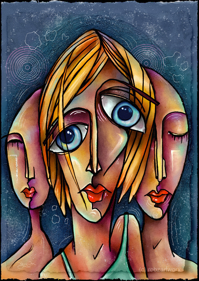 Mixed Emotions by RobzLipner Wall Art