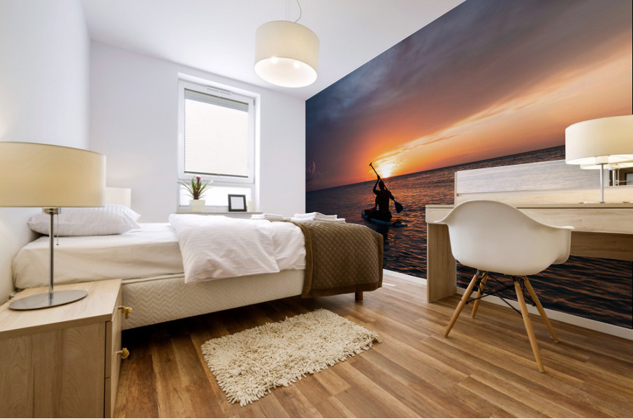Sunset Paddle Mural print