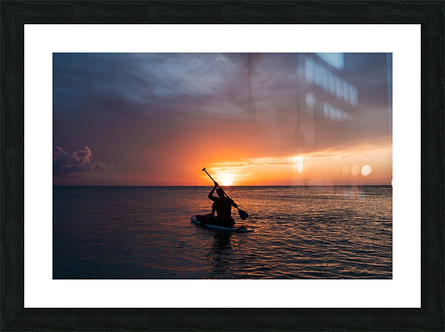 Sunset Paddle Picture Frame print