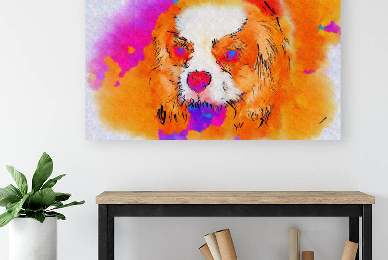 Cavalier King Charles Spaniel dog drawing by meravdigital