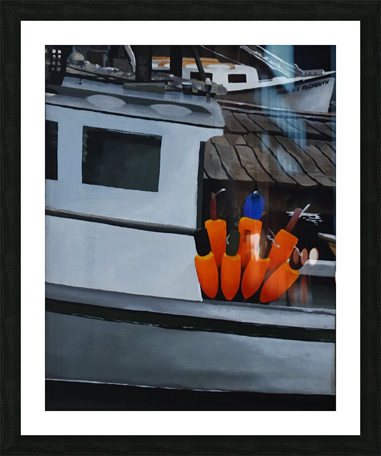 Orange Buoys Picture Frame print