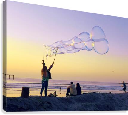 Bubbles by the Sea 2 Canvas Print